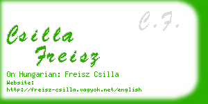 csilla freisz business card